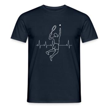 Tennisspieler - Männer T-Shirt - Navy - Vorne - AI Model Male 178 light (178cm)