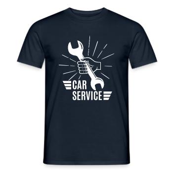 Auto mécanicien - T-shirt homme - marine - Devant - AI Model Male 178 light (178cm)