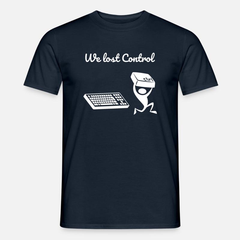 No Ctrl Control Computer - Men's T-Shirt - navy