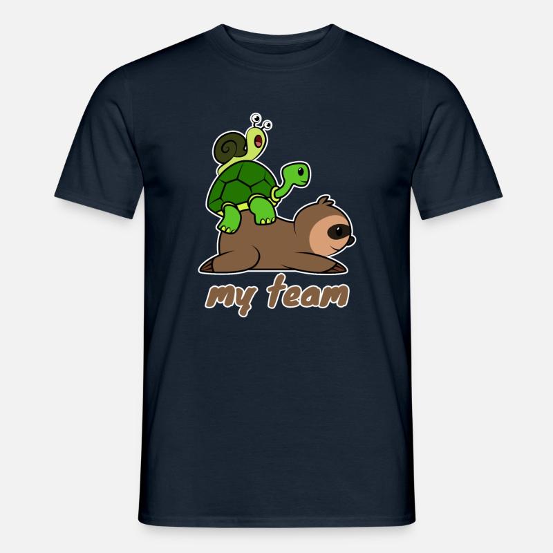 Team Langsam - Männer T-Shirt - Navy