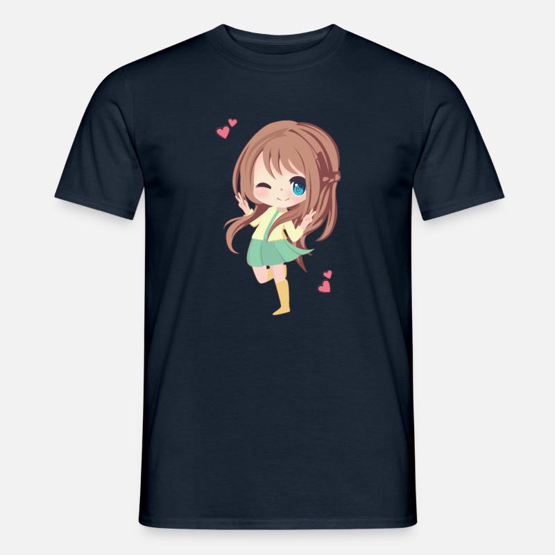 Chibi Mädchen - Männer T-Shirt - Navy