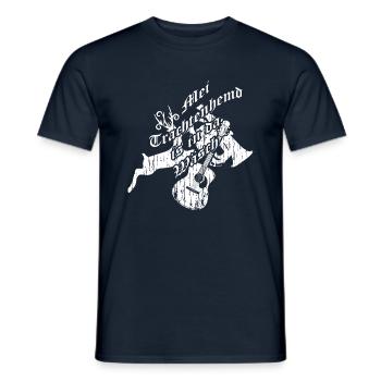 Mei Trachtenhemd is in da Wäsch - Men's T-Shirt - navy - Front - AI Model Male 178 light (178cm)