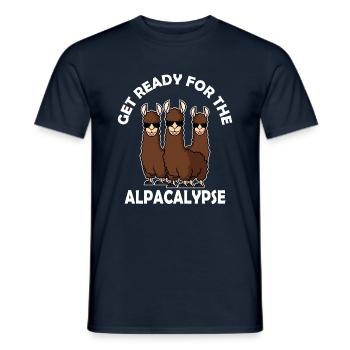 Get Ready For The Alpacalypse - Men's T-Shirt - navy - Front - AI Model Male 178 light (178cm)
