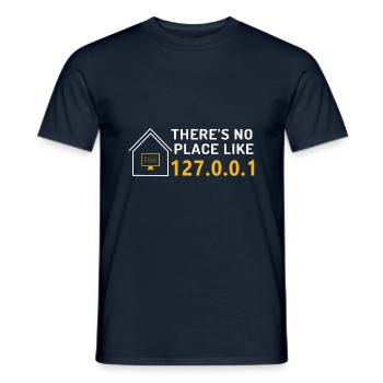 127.0.0.1 - Männer T-Shirt - Navy - Vorne - AI Model Male 178 light (178cm)