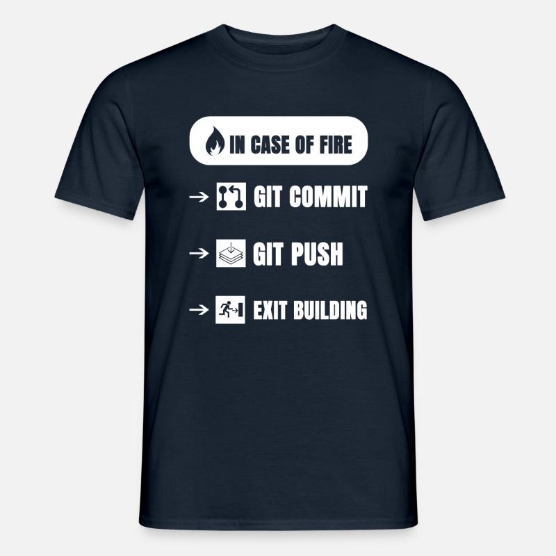 Git Feuer Lustig - Männer T-Shirt - Navy