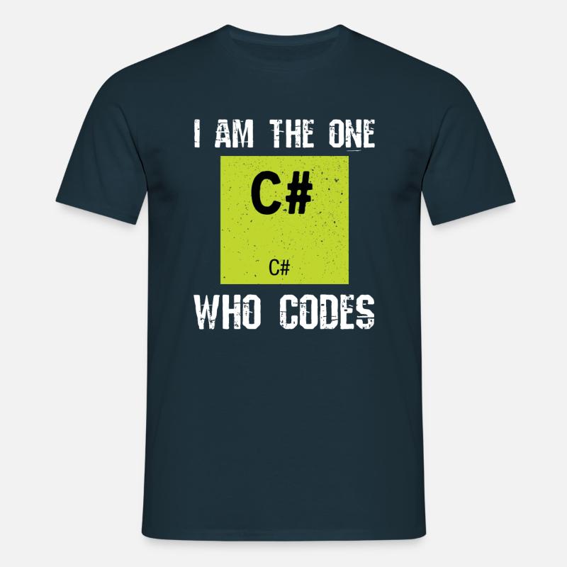 Programming C # Codes - Men's T-Shirt - navy