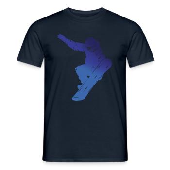 Winter Snowboarding - Männer T-Shirt - Navy - Vorne - AI Model Male 178 light (178cm)