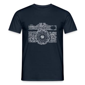 Description de la caméra - T-shirt homme - marine - Devant - AI Model Male 178 light (178cm)