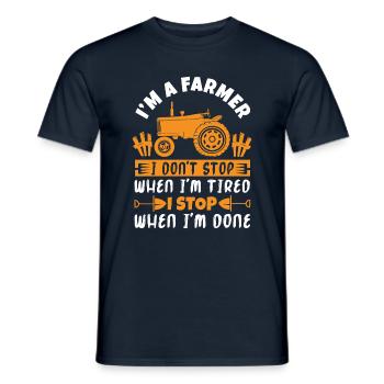 I am a farmer - Men's T-Shirt - navy - Front - AI Model Male 178 light (178cm)