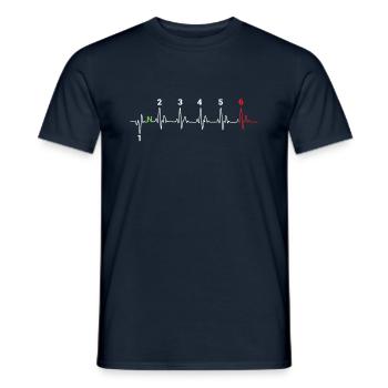 Lignes de moto à changement de vitesse - T-shirt homme - marine - Devant - AI Model Male 178 light (178cm)