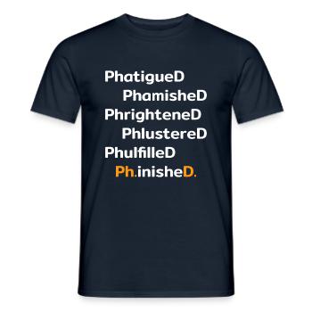Doctorat inishe.D. Promotion Drôle - T-shirt homme - marine - Devant - AI Model Male 178 light (178cm)