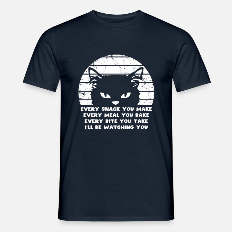 Hungrige Katze - Männer T-Shirt - Navy