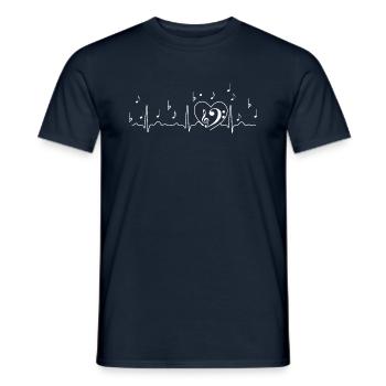 Clef Beat - T-shirt homme - marine - Devant - AI Model Male 178 light (178cm)