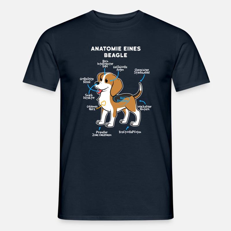 Anatomie Eines Beagle - Männer T-Shirt - Navy