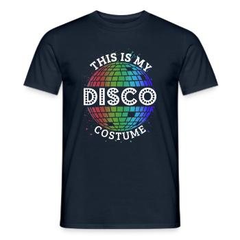 Disco Costume Funny - Men's T-Shirt - navy - Front - AI Model Male 178 light (178cm)