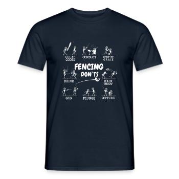 L'escrime n'est pas drôle - T-shirt homme - marine - Devant - AI Model Male 178 light (178cm)