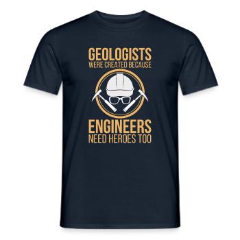 Geologe Weil Ingenieure Auch Helden Brauchen - Männer T-Shirt - Navy - Vorne - AI Model Male 178 light (178cm)