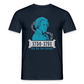 Wolfgang Amadeus Mozart - T-shirt homme - marine - Devant - AI Model Male 178 light (178cm)