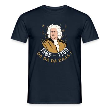 Johann Sebastian Bach - T-shirt homme - marine - Devant - AI Model Male 178 light (178cm)