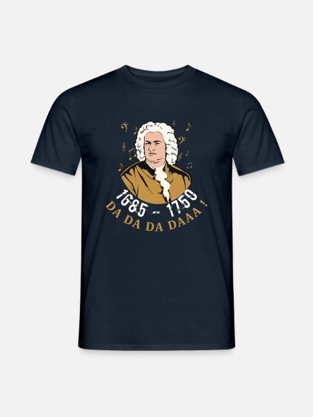 Johann Sebastian Bach - Men's T-Shirt - navy