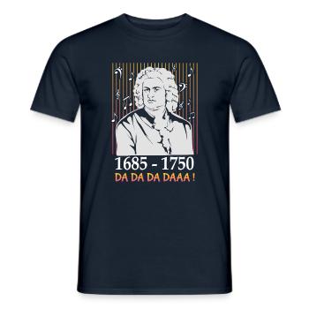 Johann Sebastian Bach - T-shirt homme - marine - Devant - AI Model Male 178 light (178cm)
