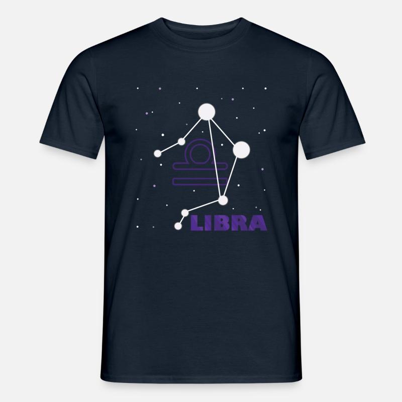 Sternzeichen Waage - Männer T-Shirt - Navy