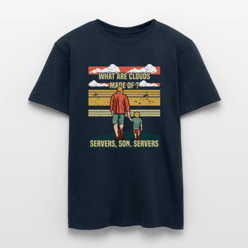 Programmer Papa - Clouds Server Son Men's T-Shirt