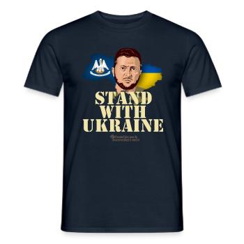 Ukraine Lousiana Zelenskyj - Men's T-Shirt - navy - Front - AI Model Male 178 light (178cm)