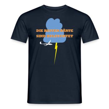Bart Segelflieger Geschenk Thermik - Männer T-Shirt - Navy - Vorne - AI Model Male 178 light (178cm)