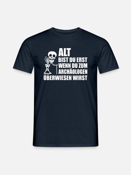 Geburtstag Archäologe lustiger Spruch Rentner Fun - Männer T-Shirt - Navy