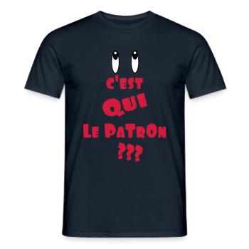 LE PATRON - T-shirt homme - marine - Devant - AI Model Male 178 light (178cm)