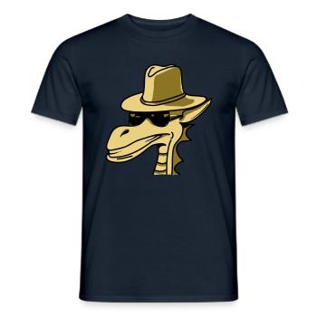 Drache Hut sonnenbrille cool comic Design - Männer T-Shirt - Navy - Vorne - AI Model Male 178 light (178cm)