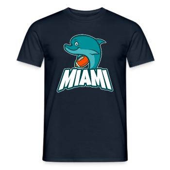 Miami Fan Shirt - Männer T-Shirt - Navy - Vorne - AI Model Male 178 light (178cm)