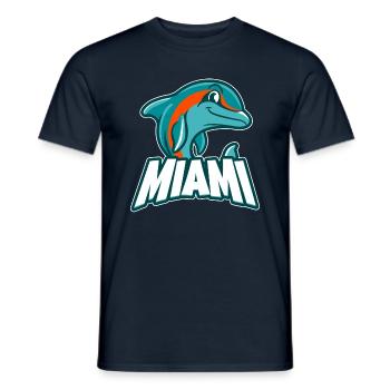 Miami Fan Shirt - Männer T-Shirt - Navy - Vorne - AI Model Male 178 light (178cm)