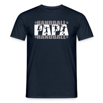 Papa handball - T-shirt homme - marine - Devant - AI Model Male 178 light (178cm)
