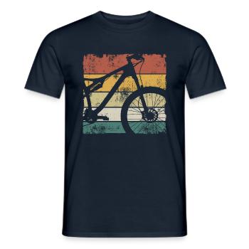 Mountain Biking Mountain Bike Mountain Biker Mtb - Men's T-Shirt - navy - Front - AI Model Male 178 light (178cm)