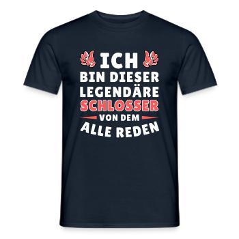 Ich bin dieser legendäre Schlosser - Männer T-Shirt - Navy - Vorne - AI Model Male 178 light (178cm)