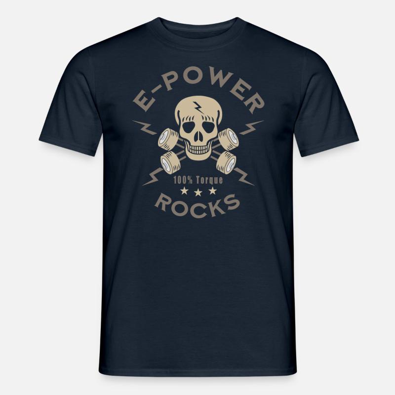 E-Power rocks - Männer T-Shirt - Navy