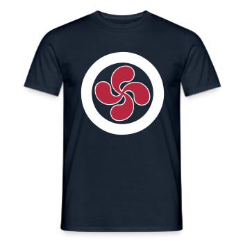 croix basque - lauburu 36 - T-shirt homme - marine - Devant - AI Model Male 178 light (178cm)