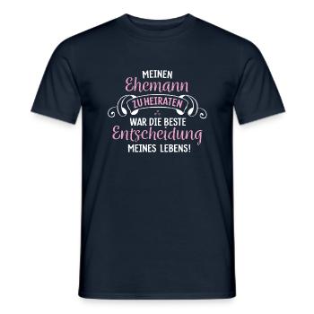 zu heiraten war die beste Entscheidung - Männer T-Shirt - Navy - Vorne - AI Model Male 178 light (178cm)