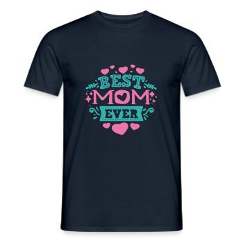 Beste Mutter aller Zeiten, Beste Mutter aller Zeiten, Beste Mutter aller Zeiten - Männer T-Shirt - Navy - Vorne - AI Model Male 178 light (178cm)