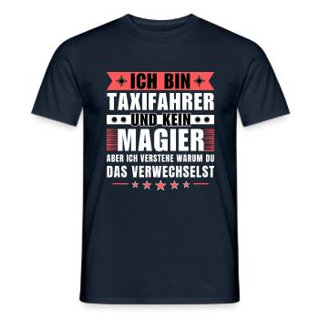 Ich bin Taxifahrer und kein Magier - Männer T-Shirt - Navy - Vorne - AI Model Male 178 light (178cm)