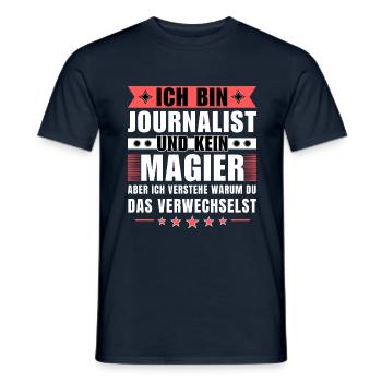 Ich bin Journalist und kein Magier - Männer T-Shirt - Navy - Vorne - AI Model Male 178 light (178cm)