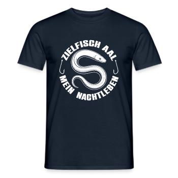 Aal angeln - mein Nachtleben - Männer T-Shirt - Navy - Vorne - AI Model Male 178 light (178cm)