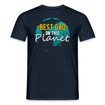 Bester Papa-Vatertag Geschenk - Männer T-Shirt - Navy - Vorne - AI Model Male 178 light (178cm)