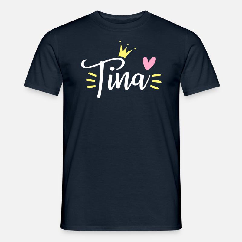 Tina Name Crown - Men's T-Shirt - navy