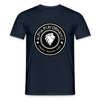 ALPHA PERFORMANCE - Men's T-Shirt - navy - Front - AI Model Male 178 light (178cm)