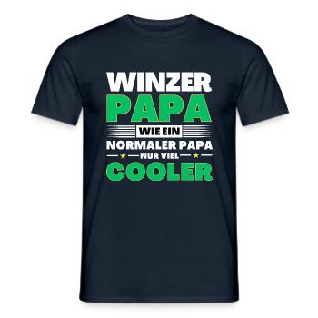 Winzer Papa wie ein normaler nur viel cooler - Männer T-Shirt - Navy - Vorne - AI Model Male 178 light (178cm)
