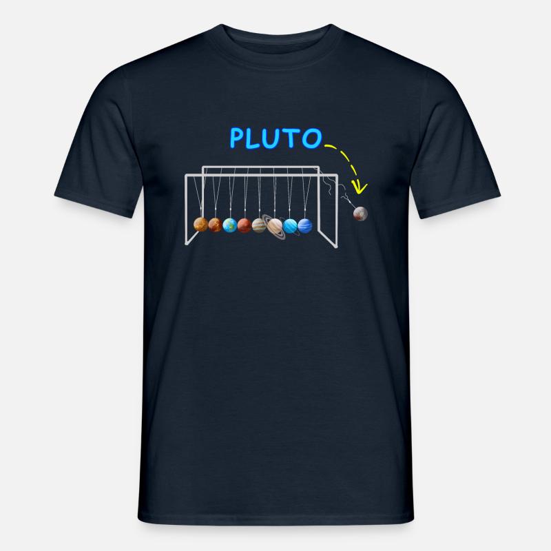 Never Forget Pluto Lustiges Planet Pluto - Männer T-Shirt - Navy