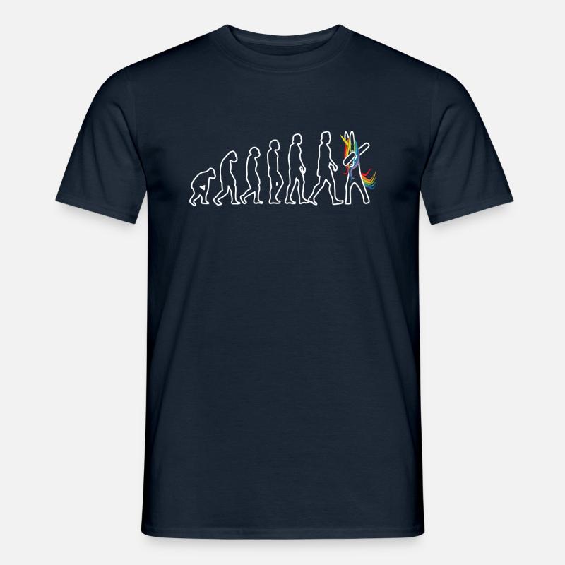 Evolution Einhorn dabbend - Männer T-Shirt - Navy